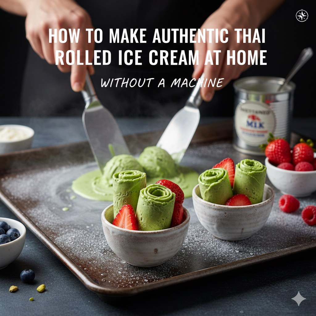 How to Make Authentic Thai Rolled Ice Cream at Home (Without a Machine)